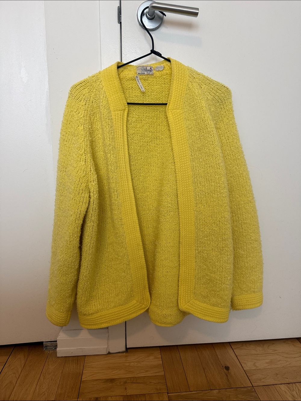 Soft Open-Front Yellow Women’s Sweater Cardigan